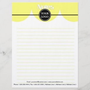 Black and Gold Modern Stationary Custom Monogram L Letterhead