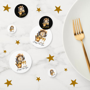 Black and Gold New Year’s Eve Confetti