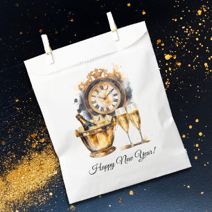 Black and Gold New Year’s Eve Favour Bags