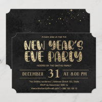 Black And Gold New Year's Party 