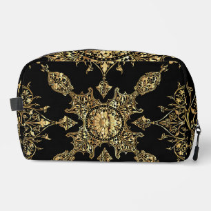 Black and Gold Ornamental Dopp Kit