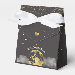 Black and Gold Over the Moon Celestial Favour Box