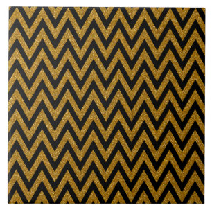 Black and Gold Pattern Tile