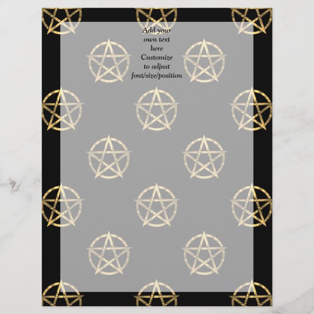 Black and gold pentagram (Front)