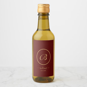 Black and Gold Personalised Name and signature  Wi Wine Label