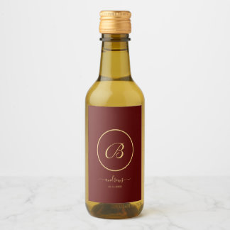 Black and Gold Personalised Name and signature  Wi Wine Label