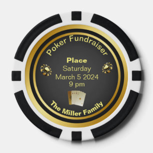 Black and Gold Poker Fundraiser Chips