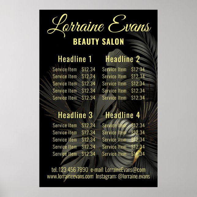 Black and Gold Poster (Front)