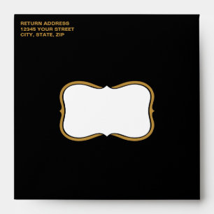 Black and Gold Retirement Party Envelopes