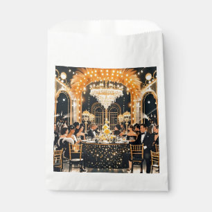 Black and gold, Rich luxury, Moulin rouge style Favour Bags