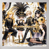 Black and gold, Rich luxury, Moulin rouge style