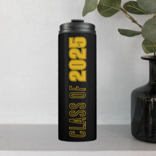 Black and Gold School Colours Class Year Thermal Tumbler