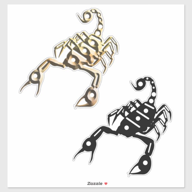 Black and Gold Scorpion Bug Insects (Sheet)