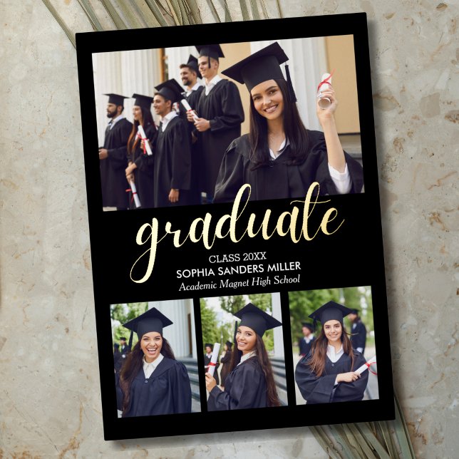 Black and Gold Script 4 photos Graduated (Creator Uploaded)