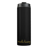 Black and Gold Script | Stylish Monogram Modern