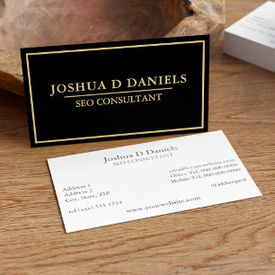 Black and Gold SEO Consultant Business Card