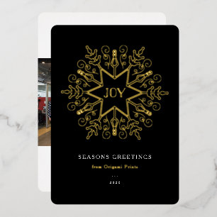 Black and Gold Snowflake Corporate Photo