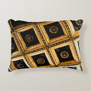 Black and Gold Squares  Decorative Cushion