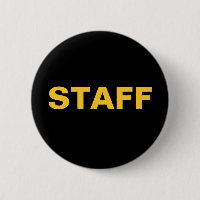 Black and Gold STAFF ID Badge Special Event Shows