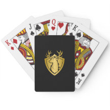 Black and Gold Stag | Elegant Poker Deck