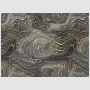 Black and Gold Strata Series Design 11 Tissue Paper