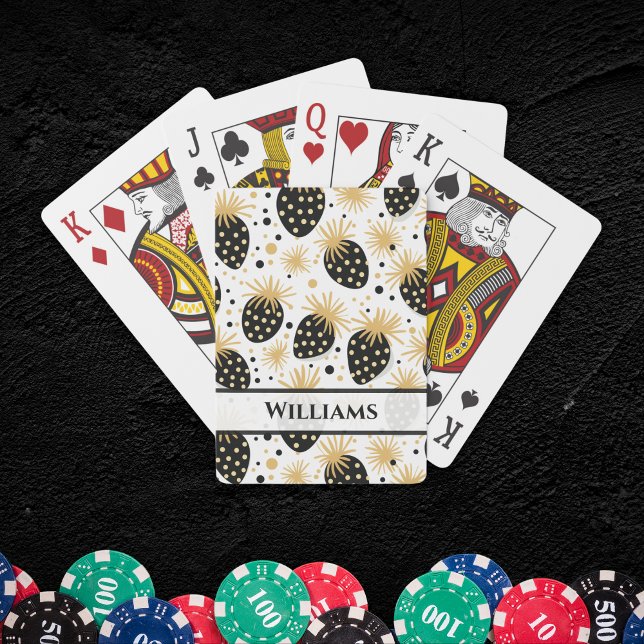 Black and Gold Strawberry Pattern Playing Cards (Creator Uploaded)