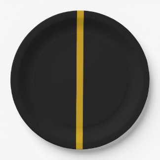 Black and Gold Stripe Plate