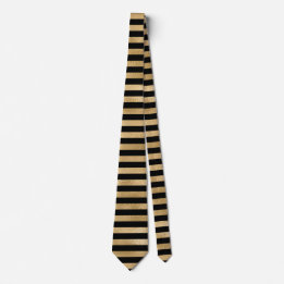 Black and Gold Striped Men's Tie