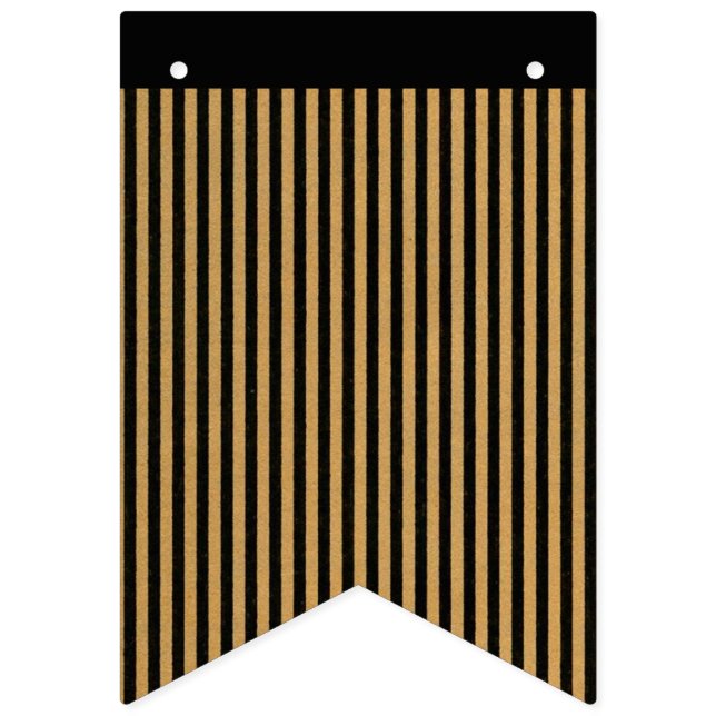 Black and Gold Stripes Bunting (First Flag)