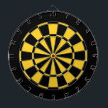 Black and Gold Team Colours Dartboard and Darts<br><div class="desc">Awesome team colours black and gold (yellow) dartboard with darts for your dorm room,  game room,  coach's office,  or man cave! Fun sports decor for any sports fan cheering on the black and gold! A great gift for your boyfriend,  husband,  son,  or dad!</div>