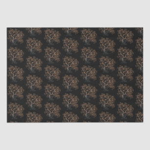 Black and Gold Tree Pattern Halloween Tissue Paper