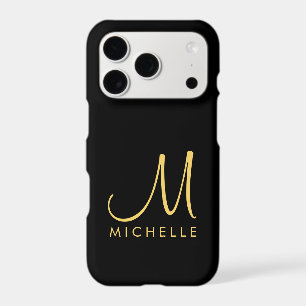 Black And Gold Typography Monogram Name Custom