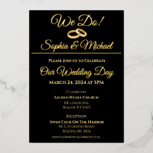 Black and Gold-We Do-Wedding Rings-
