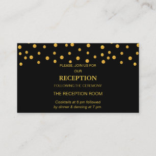 Black and Gold Wedding Enclosure Card