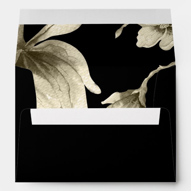 Black and Gold wedding Envelopes (Back (Bottom))