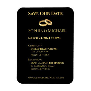 Black and Gold-Wedding- Magnet
