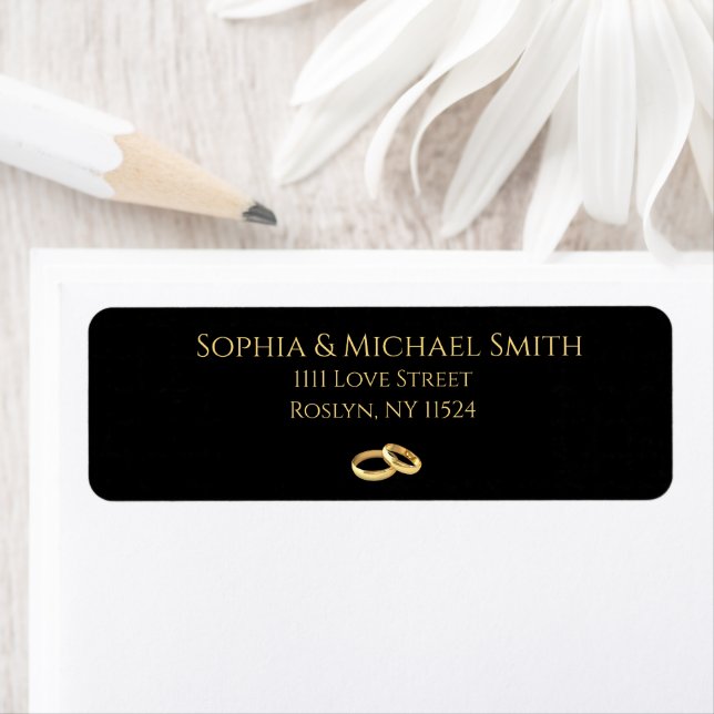 Black and Gold-Wedding Rings- (Insitu)