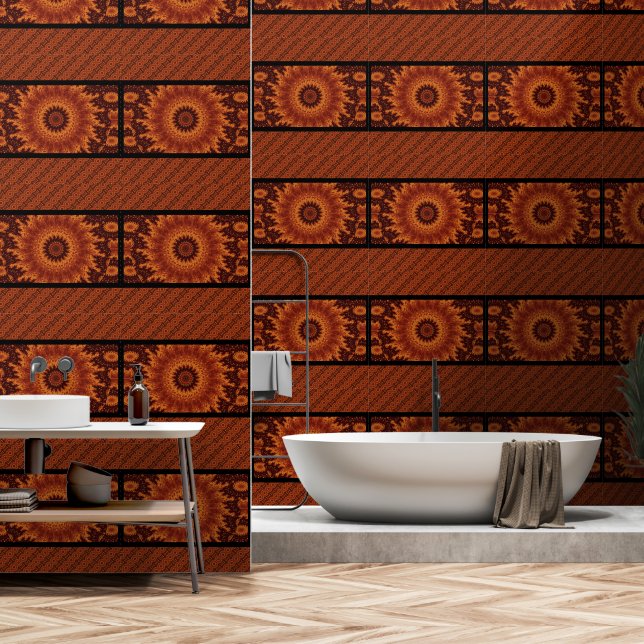 Black and Gold Wildflowers 12 Wallpaper (Bathroom)
