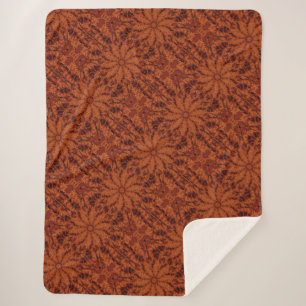 Black and Gold Wildflowers 23  Sherpa Blanket