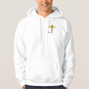 Black and Gold Winged Staff Hoodie