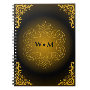 Black and Gold with decorative elements Notebook