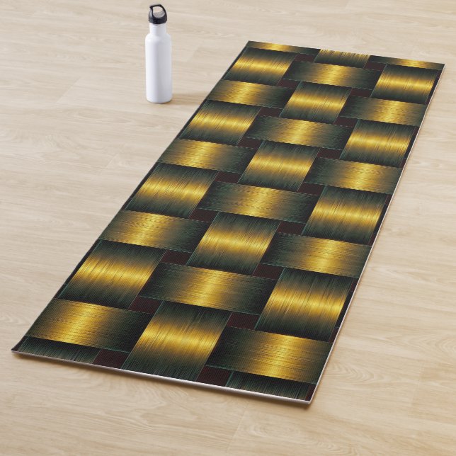 Black and Gold Yoga Mat (In Situ)