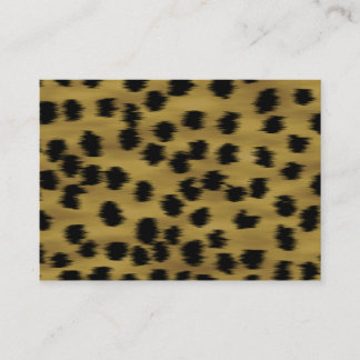 Black and Golden Brown Cheetah Print Pattern. Business Card