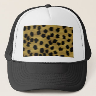 Black and Golden Brown Cheetah Print Pattern. Trucker Hat