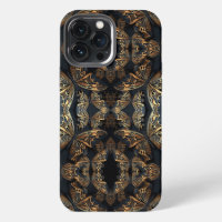 Black and Golden Butterfly Seamless Pattren