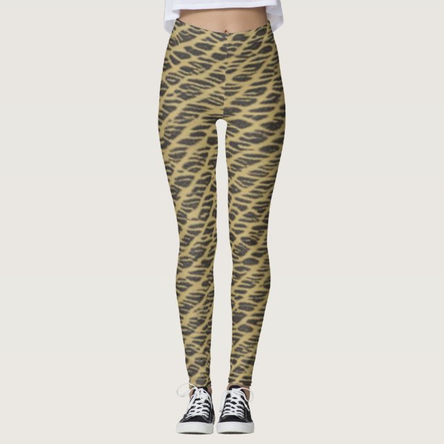 Black and golden  leggings (Front)