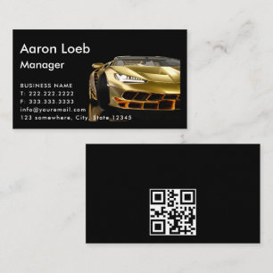 Black and golden Modern Sport Car Business Card