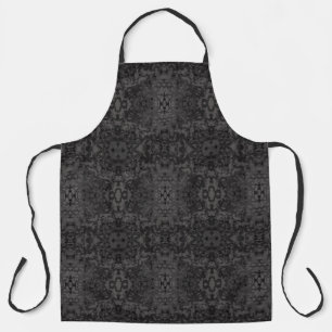 Black And Gray Abstract Graphic Art Design Apron