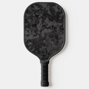 Black And Gray Abstract Graphic Art Design Pickleball Paddle