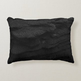 Black and gray area rug decorative cushion